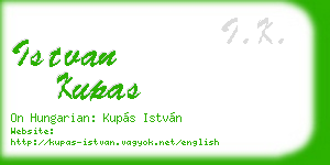 istvan kupas business card